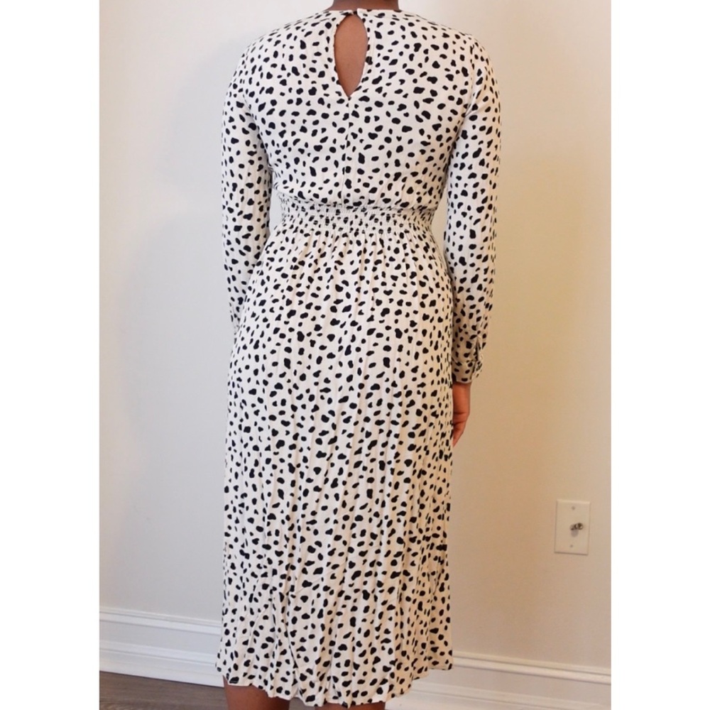 Code Mode Black and White Polka Dot Dress